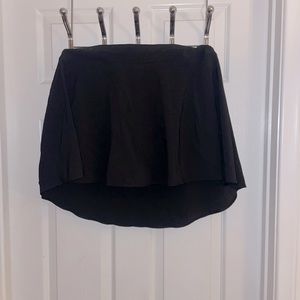 Black zip up skirt